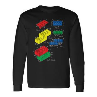 Toys Building Block Brick Patent For Master Builder Long Sleeve T-Shirt - Monsterry CA
