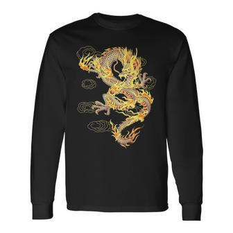 Traditional Chinese Dragon Symbol Of Power And Strength Long Sleeve T-Shirt - Thegiftio UK