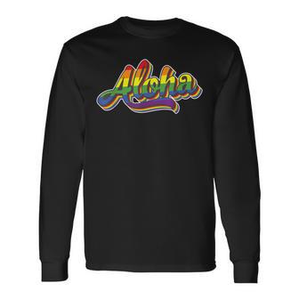 Traditional Gay Lgbtq Hawaii Aloha Beach Gay Pride Long Sleeve T-Shirt - Monsterry AU