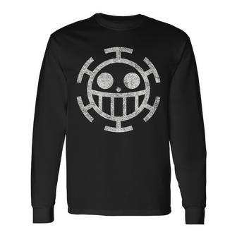 Trafalgar Pirate Jolly Roger Long Sleeve T-Shirt - Monsterry CA