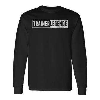 Trainer Legend Coach Trainer Football Handball Langarmshirts - Seseable