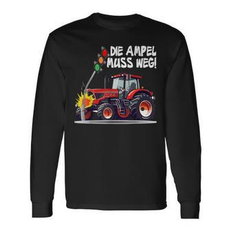With Traktor Rammt Ampel Die Ampel Muss Weg Langarmshirts - Seseable