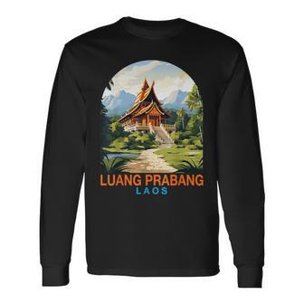 Travel Adventure Trip Summer Vacation Luang Prabang Laos Long Sleeve T-Shirt | Mazezy UK