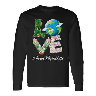 Travel Agent Love World Earth Day Save The Planet Long Sleeve T-Shirt - Monsterry