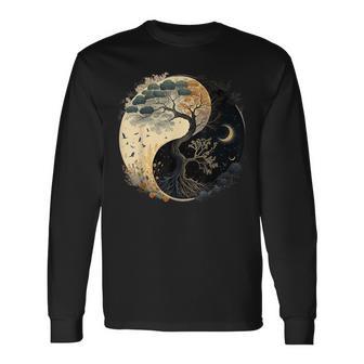 Tree Of Life Yin Yang Long Sleeve T-Shirt - Monsterry DE