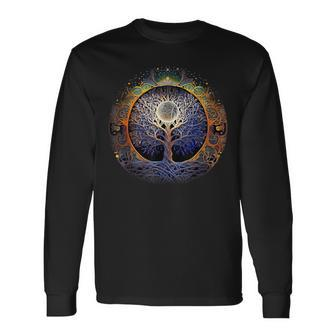 Tree Of Life Yoga Zen Namaste Meditation Long Sleeve T-Shirt | Mazezy