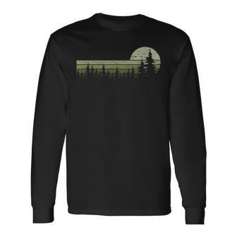 Trees Wildlife Nature Vintage Forest Long Sleeve T-Shirt - Monsterry UK