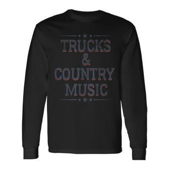 Trucks And Country Music Western Stars Vintage Long Sleeve T-Shirt - Monsterry DE