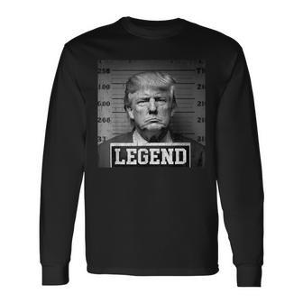 Trump 2024 Hot President Legend Trump Arrested Long Sleeve T-Shirt - Seseable