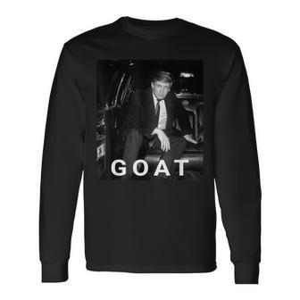 Trump Goat Republican Conservative Trump 2024 Long Sleeve T-Shirt | Mazezy