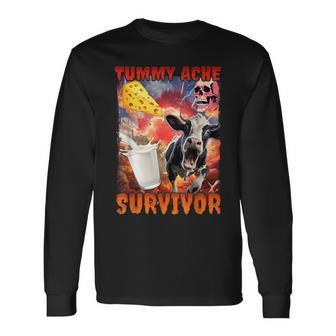 Tummy Ache Survivor Lactose Intolerant Long Sleeve T-Shirt - Seseable