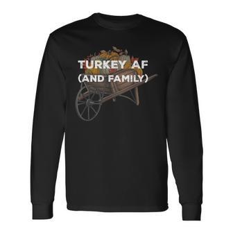 Türkei Af Thanksgiving Familie Truthahn Tagerwandte Papa Witze Langarmshirts - Geschenkecke