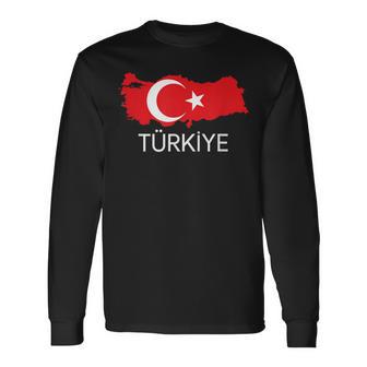 Türkei Türkische Fahne Türkei Landkarte Harita Langarmshirts - Geschenkecke