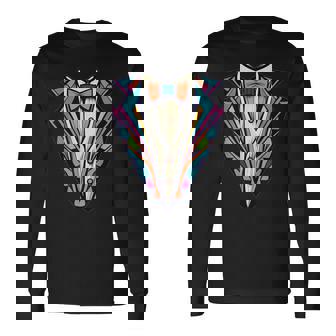 Tuxedo Costume For Toddler Boys Men Cute Colorful Tux Long Sleeve T-Shirt - Seseable