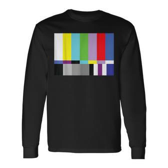 Tv Test Pattern Television Watcher Birthday Long Sleeve T-Shirt - Monsterry UK