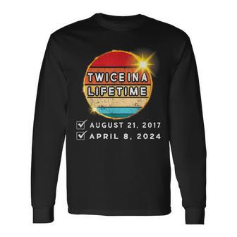 Twice In A Lifetime Solar Eclipse 2024 Totality 2017 Boys Long Sleeve T-Shirt - Monsterry UK