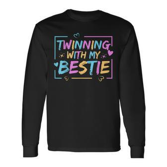 Twin Matching Twins Day Friend Twinning With My Bestie Twin Long Sleeve T-Shirt - Thegiftio UK