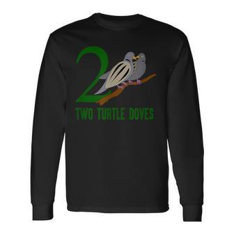 Two Turtle Doves Song 12 Days Christmas Long Sleeve T-Shirt - Monsterry CA