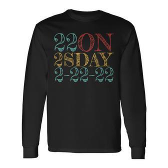 Twosday 2022 Birthday 22 Years Old On 2S Day February Long Sleeve T-Shirt - Monsterry AU