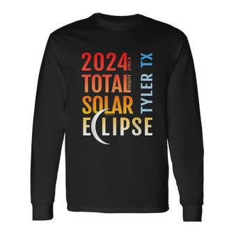 Tyler Texas Tx Total Solar Eclipse 2024 5 Long Sleeve T-Shirt - Monsterry