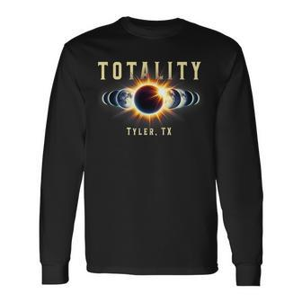 Tyler Tx 2024 Total Solar Eclipse Apr 8 Sun Totality Long Sleeve T-Shirt | Mazezy