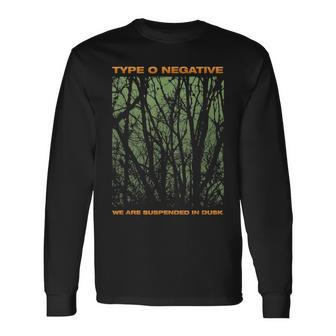 Type Negative Tree We Are Suspend In Dark Long Sleeve T-Shirt - Seseable