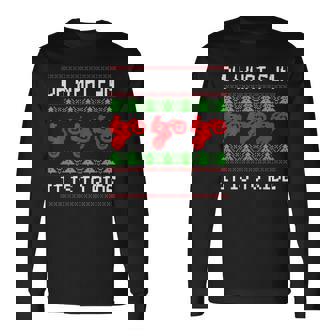 Ugly Christmas Motocross Dirt Motorcycle Bike Motorbike Long Sleeve T-Shirt - Monsterry