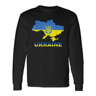 Ukraine Flag Ukrainians Ukrainian Long Sleeve T-Shirt - Monsterry