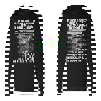Uncle Of The Birthday Boy Monster Truck Birthday Family Long Sleeve T-Shirt - Monsterry