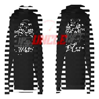 Uncle Pit Crew Birthday Party Race Car Lover Racing Family Long Sleeve T-Shirt - Seseable