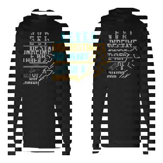 Never Underestimate The Heart Of A Champion Runner Long Sleeve T-Shirt | Mazezy