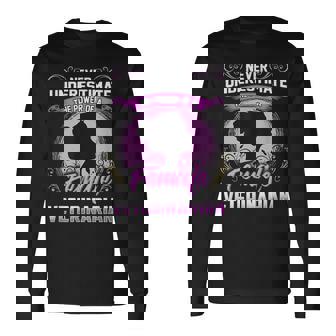 Never Underestimate The Power Of A Female Veterinarian Long Sleeve T-Shirt | Mazezy