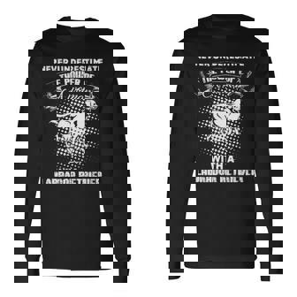 Never Underestimate The Power Of A Woman With A Labrador Retriever Long Sleeve T-Shirt | Mazezy