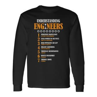 Understanding Engineers Lists Distressed Engineer Long Sleeve T-Shirt - Monsterry AU