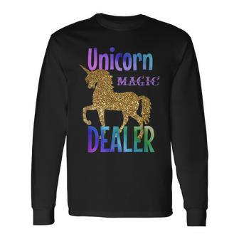 Unicorn Magic Faux Gold Glitter Long Sleeve T-Shirt - Monsterry DE