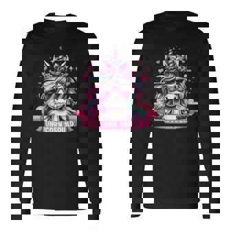Unicorn Squad Graceful Unicorn With Leopard Bandana Long Sleeve T-Shirt | Seseable UK