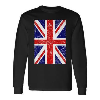 Union Jack Flag National Flag Of United Kingdom Uk Long Sleeve T-Shirt - Monsterry