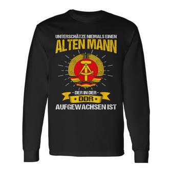 Unterschätze Niemals Ein Alten Mann Ddr East Dutschland Langarmshirts - Geschenkecke