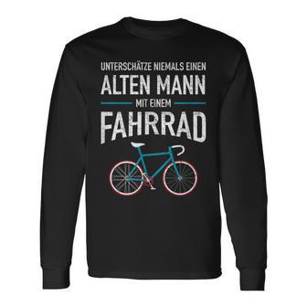 Unterschätze Niemals Einen Alten Mann Mit Ein Fahrrad Langarmshirts - Geschenkecke