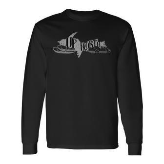 Upper Peninsula Michigan UP North Yooper Snowmobile Long Sleeve T-Shirt - Monsterry UK