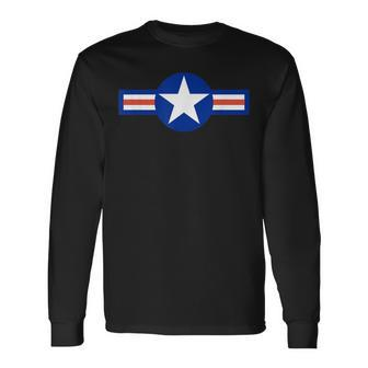 Us Air Force Army Navy Military Aviation Roundel Long Sleeve T-Shirt - Monsterry UK