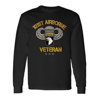 US Army 101St Airborne Division Paratrooper Veteran Vintage Long Sleeve T-Shirt - Monsterry