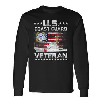 Us Coast Guard Veteran Vet Uscg Vintage Long Sleeve T-Shirt - Monsterry AU