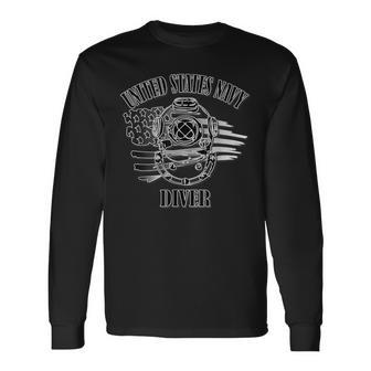 Us Navy Diver Front Long Sleeve T-Shirt - Monsterry DE