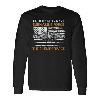 Us Navy Submarine Force The Silent Service Long Sleeve T-Shirt - Monsterry CA