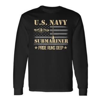 Us Navy Submariner Pride Runs Deep Sub Veteran Long Sleeve T-Shirt - Monsterry