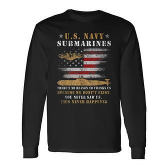 Us Navy Submarines For Brother From Siblings Long Sleeve T-Shirt - Monsterry