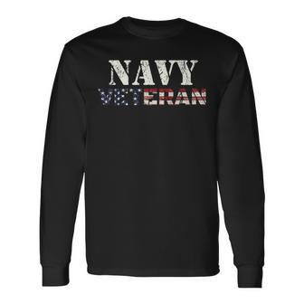 Us Navy Veteran T Veterans Day Stars And Stripes Long Sleeve T-Shirt - Monsterry