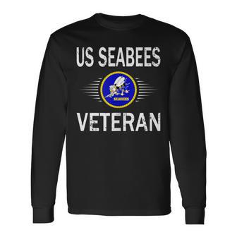 Us Veterans Day Us Seabees Veteran Long Sleeve T-Shirt - Monsterry