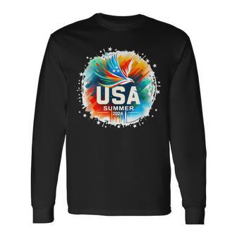 Usa 2024 Summer Games United States 2024 Usa Long Sleeve T-Shirt - Thegiftio